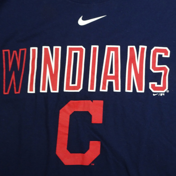MLB Cleveland Indians Blue Tee "WIndians" Size Lg - Picture 3 of 5
